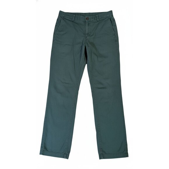 Bonobos Mens 33x32 Dark Green Straight Fit Cotton Pants Size Casual - Picture 1 of 8